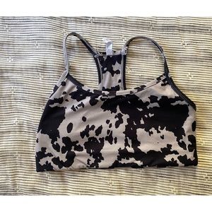Cow Print Sports Bra